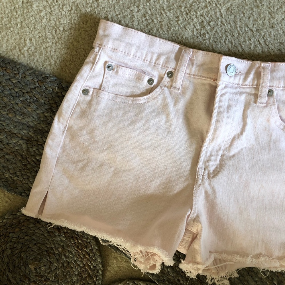 GAP baby pink denim shorts